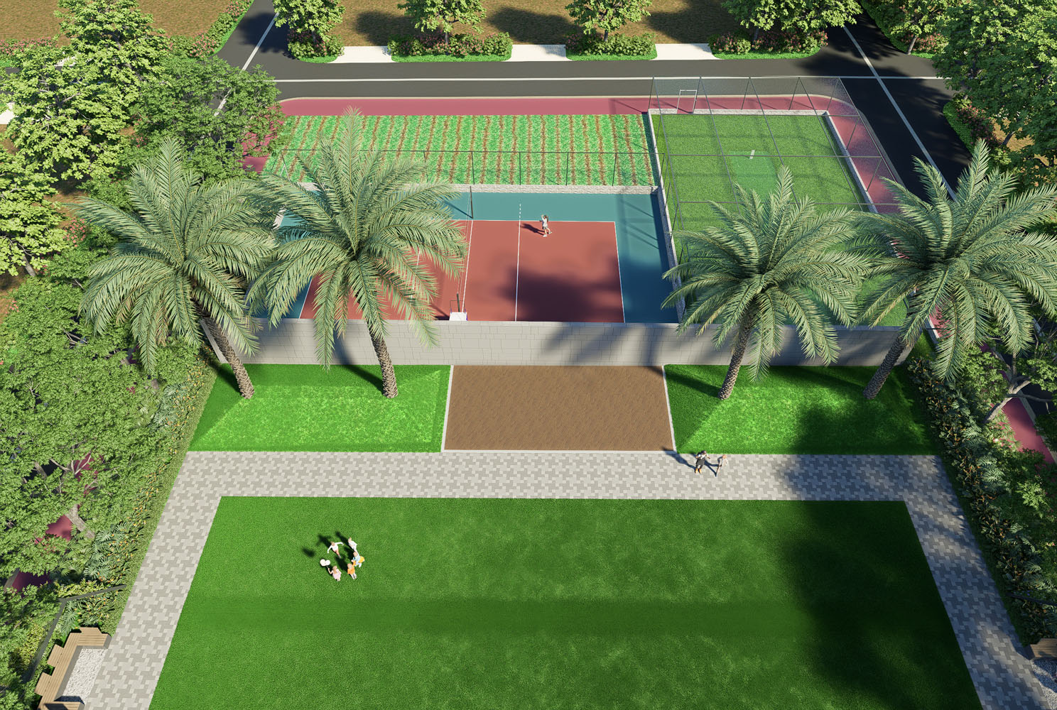 Box cricket and volleyball